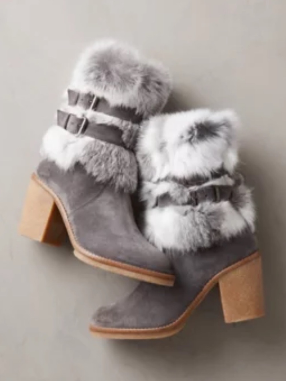 Overland Elsa Rabbit Fur and Suede Boots